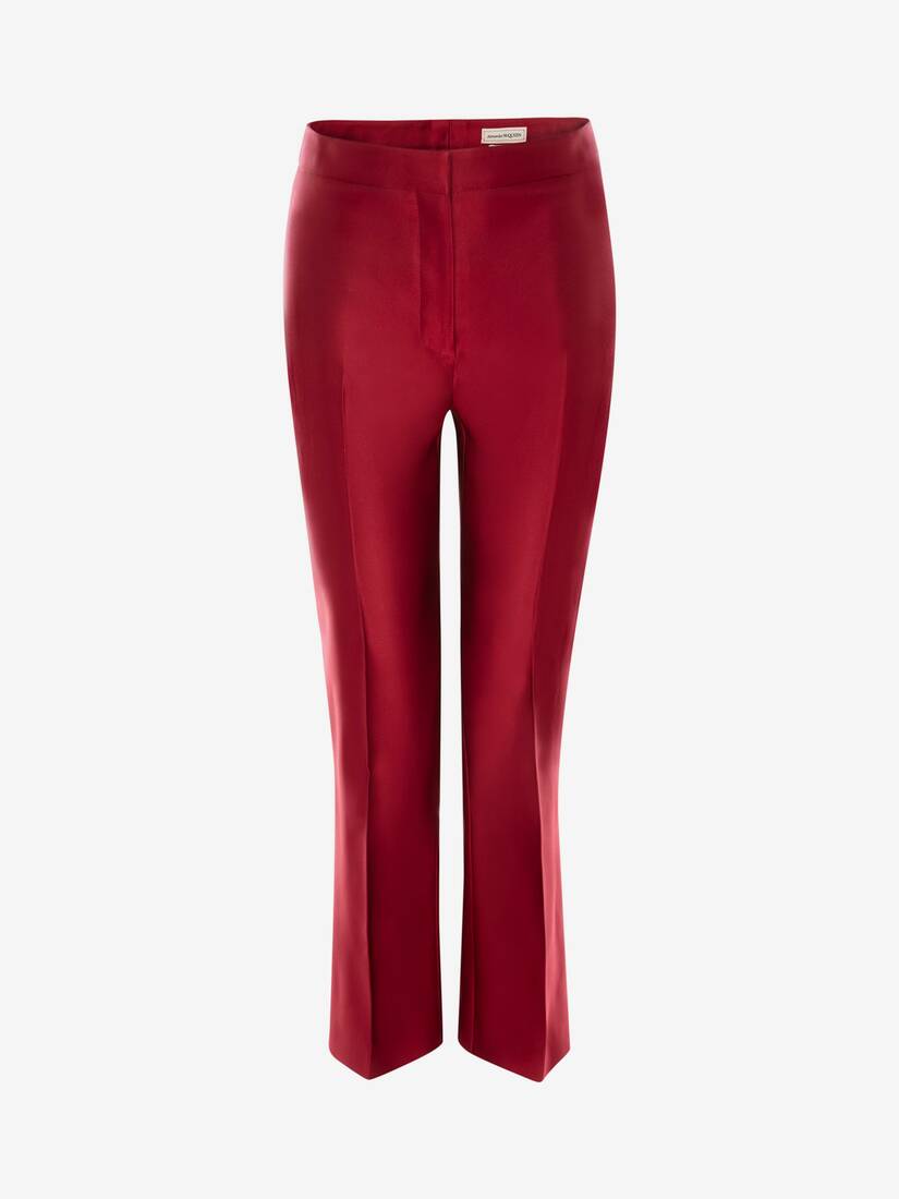 Pantalones Alexander McQueen High-Waisted Mujer - Rojos - Mexico 073-AQKDNE